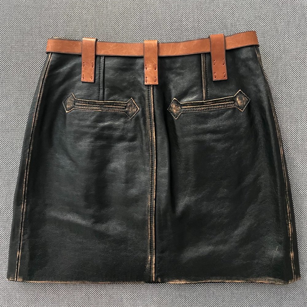 Acne Studios Leather Runway Skirt SS22 - Picture 3 of 10